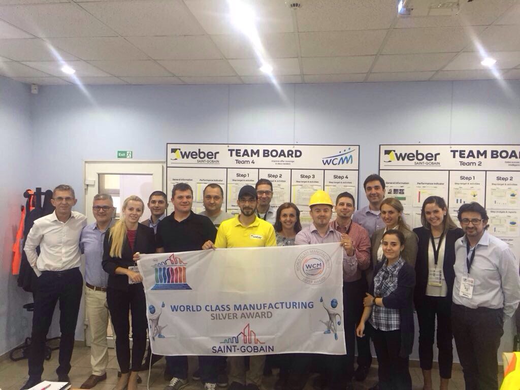 Manufacturing team with the World Class Manufacturing Silver Award