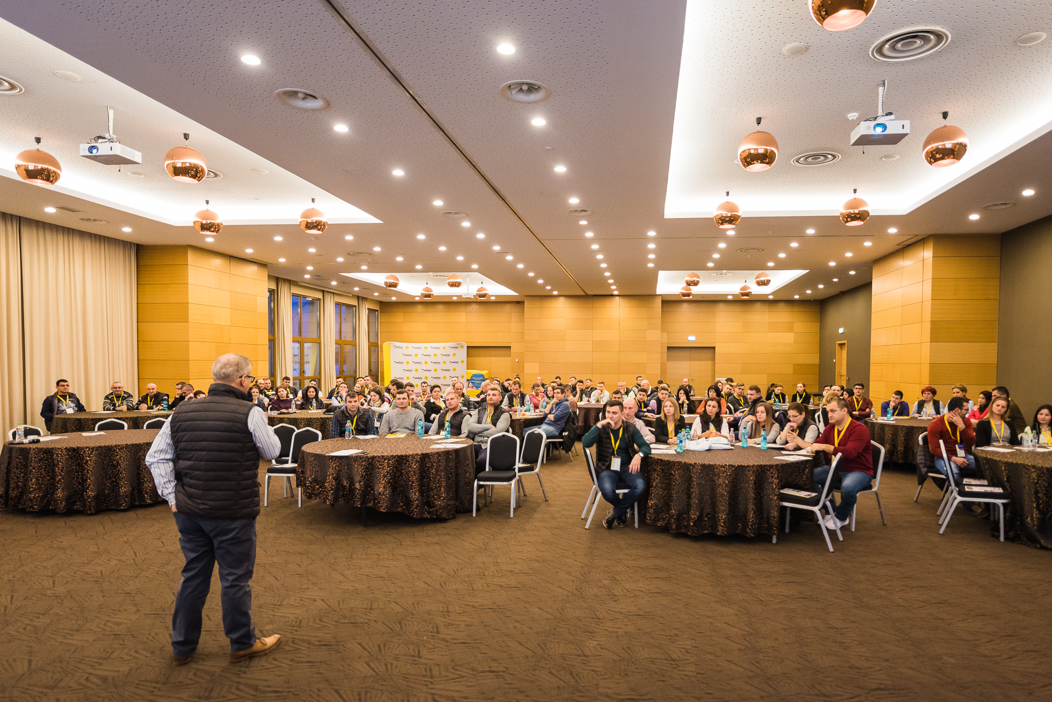 Presentation to participants at an event